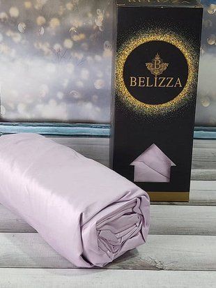 Простирадло сатинова на резинці Belizza Lila 160х200см 17378 фото