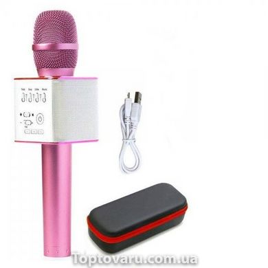 Караоке-микрофон Q9 pink в чехле 2997 фото