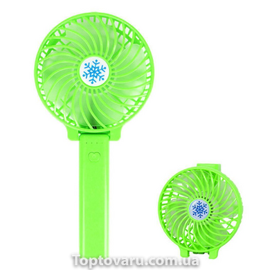 Ручний вентилятор на підставці fan 2 (ручка) - зелений 4786 фото