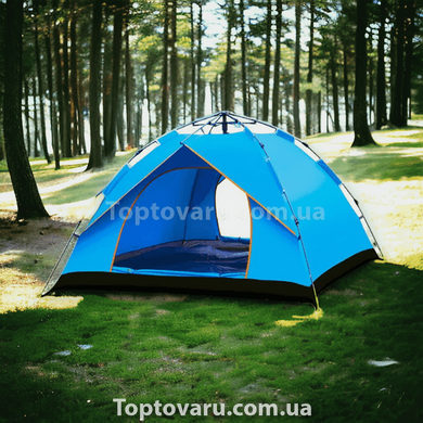 Палатка автоматическая G-Tent 200 х 140 х 110 см Голубая 11354 фото