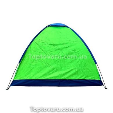 Палатка полуавтомат 4-х местная Синяя с зеленым 12377 фото