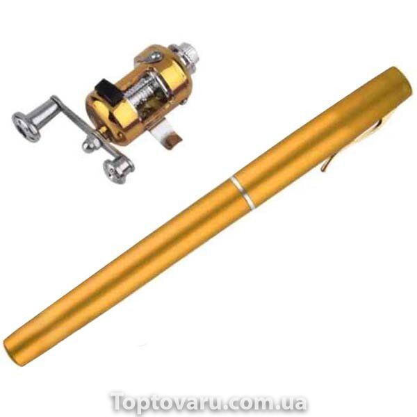 Складная мини удочка 97 см Fishing Rod In Pen Case Gold 2918 фото