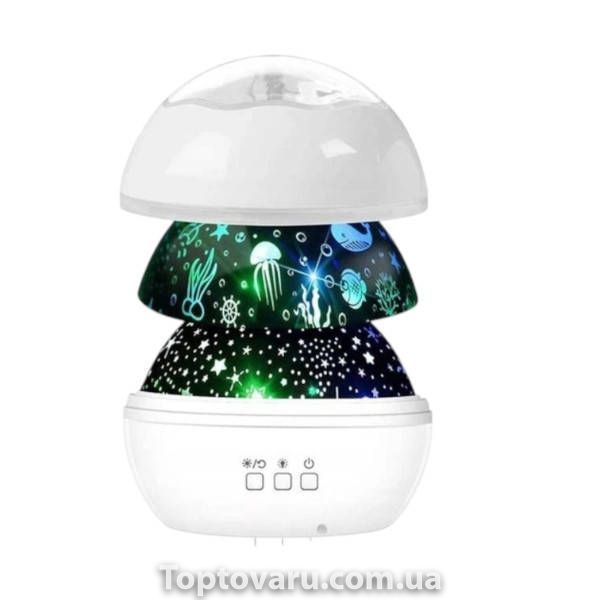 Ночник-проектор звёздного неба Projection Lamp Master-5 Белый 36404 фото