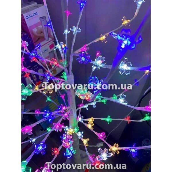 Ночник Дерево Сакуры 160LED 1,5 м белый ствол, Разноцветный 7477 фото