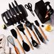 Набор ножей и кухонной утвари с разделочной доской 19 предметов Zepline ZP-0102 Черный 14748 фото 7