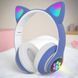 Беспроводные Bluetooth наушники с кошачьими ушками LED CAT EAR P33 Синие 31376 фото 3