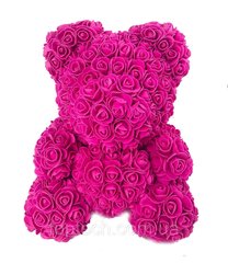 Мишка з серцем з 3D троянд Teddy Rose 40 см Рожевий з рожевим серцем 3666 фото