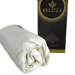 Простыня сатиновая на резинке Belizza Krem 180х200см 17391 фото
