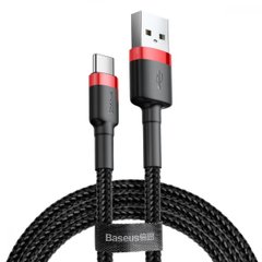 Кабель Baseus Cafule Cable USB For Type-C 3A 1m Red+Black CATKLF-B91-00001 фото