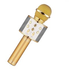 Караоке - мікрофон WS 858 microSD FM радіо Золотий 2466 фото
