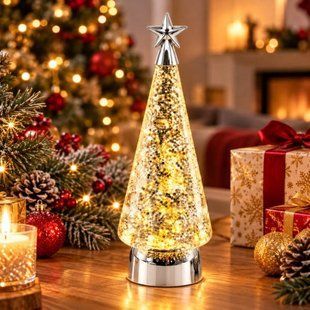 Новогодний ночник Серебряная ёлка XMAS WDL-26014B Белый 39189 фото