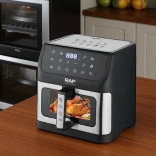 Аэрогриль с 1 контейнером 10л 1800Вт Air Fryer R.5276 Черный с серым 29283 фото