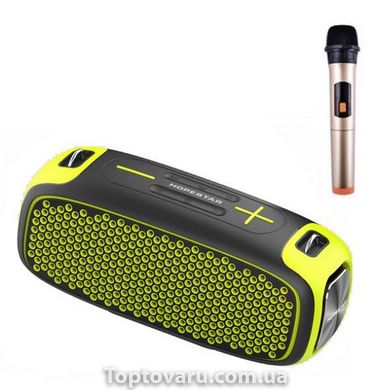 Колонка бездротова Bluetooth HOPESTAR A30 PRO 55W + мікрофон Сіро-жовта 7629 фото