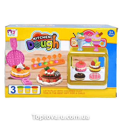 Набір тіста для ліплення 3 кольори Десерти з формами Kitchen Dough 15402 фото