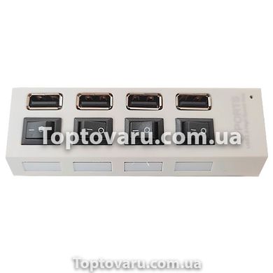 4-х портовий USB ports розгалужувач з вимикачем 5485 фото