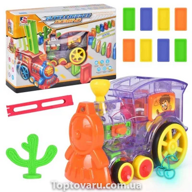 Набір іграшок-поїзд доміно Happy Truck Sciries 100 деталей 3325 фото