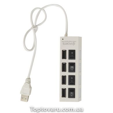 4-х портовий USB ports розгалужувач з вимикачем 5485 фото