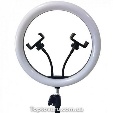 Кільцева лампа LED LC-330 33 см з 2 тримачами для телефону 5634 фото