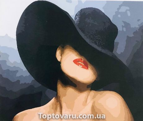 Картина по номерам OTG 6313 " Девушка в шляпе " 40*50см 3481 фото