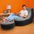 Надувний диван AIR SOFA | Надувне велюровое крісло з пуфом NEW фото