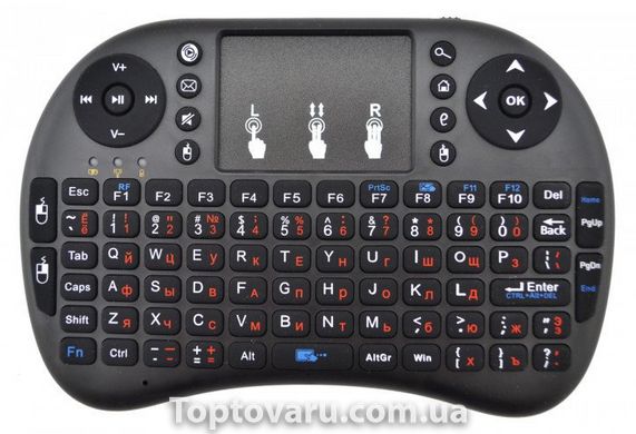 Бездротова клавіатура з тачпадом wireless MWK08 (I8) чорна 426 фото