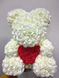 Мишка с сердцем из 3D роз Teddy Rose 40 см Шампанский 491 фото 1