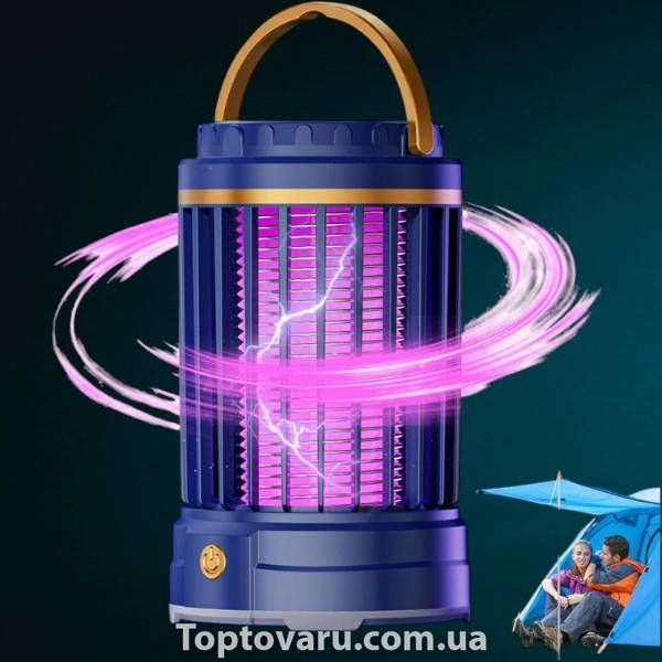 Лампа відлякувач від комарів та комах з USB Camping Mosquito Lamp Синій 37668 фото