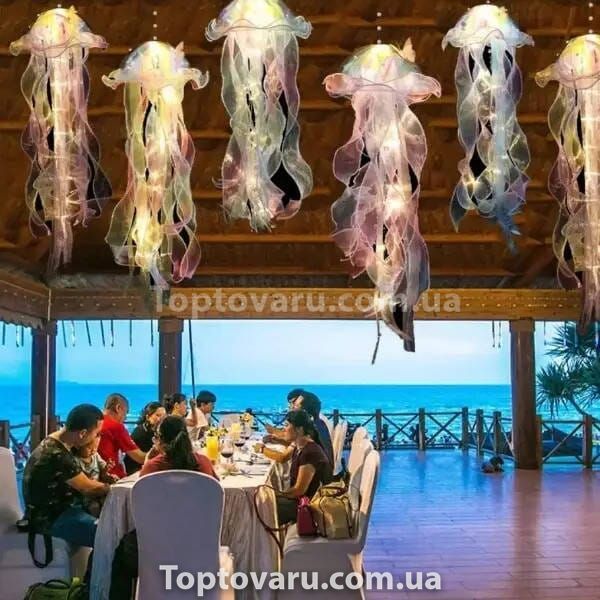 Декор, що світиться Медуза на батарейках Jellyfish lamp AND HA-113 Блакитна 22137 фото