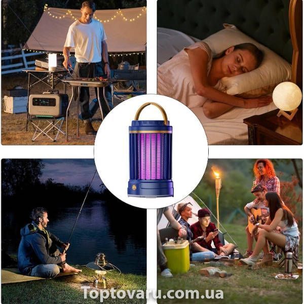 Лампа відлякувач від комарів та комах з USB Camping Mosquito Lamp Синій 37668 фото