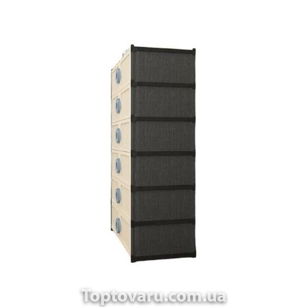 Полка-шкаф для обуви 63*32*85см XG10 Бело-чёрная 34727 фото