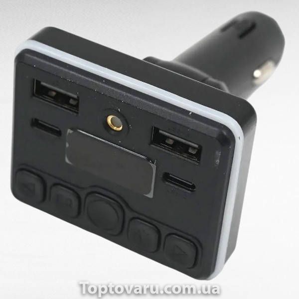 Трансмиттер FM-модулятор автомобильный с лазерной подсветкой MOD MS7 Черный 36076 фото