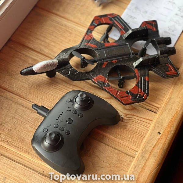 Літак на радіокеруванні Винищувач toy airplane AND JX2085 Чорний з червоним 34148 фото