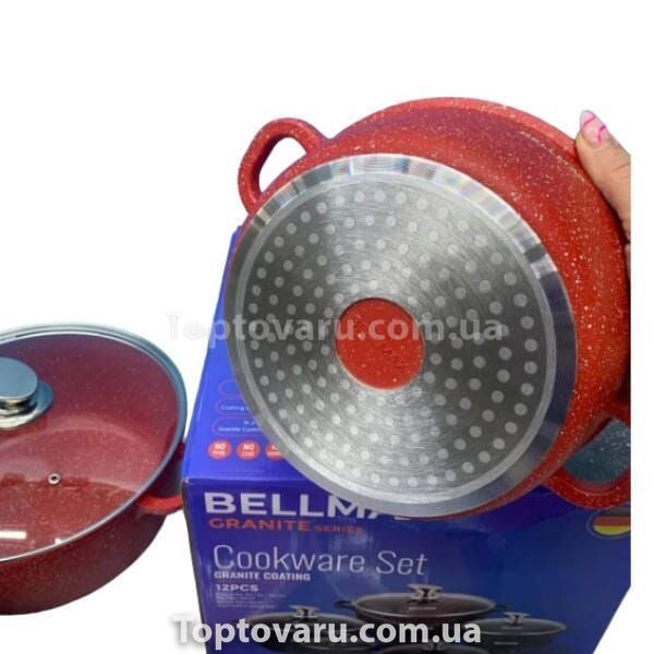 Набор посуды 12 предметов Bellmax Cookware Set BM-100 Красный 19958 фото