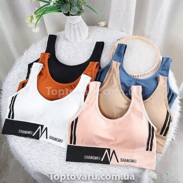 Бюстгальтер спортивный Shoulder Sports Suit Оранжевый 20606 фото