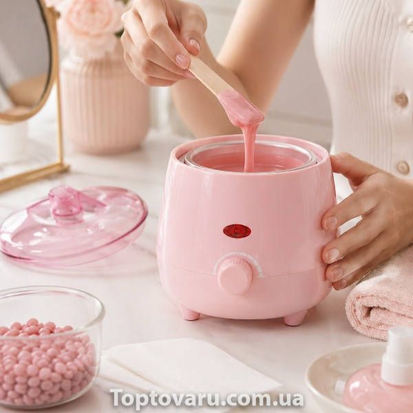 Баночний воскоплав 6 Mao Rong Wax Machine AND1790 Рожевий 37909 фото