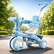 Велосипед триколісний Baby Carriage 588 з батьківською ручкою та кошиком Блакитний 37526 фото 1