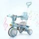 Велосипед триколісний Baby Carriage 588 з батьківською ручкою та кошиком Блакитний 37526 фото 3