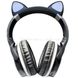 Бездротові навушники Bluetooth з котячими вушками LED SP-25 Чорні 17961 фото 5