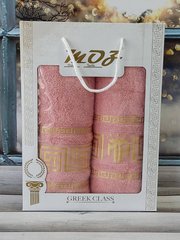Полотенца подарочные Moz versace persik набор 2шт 16827 фото
