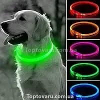 Универсальный светящийся ошейник для собак Trox TR-35 Красный 11350 фото