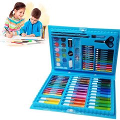 Набір для дитячої творчості та малювання 86 предметів Блакитний 7697 фото