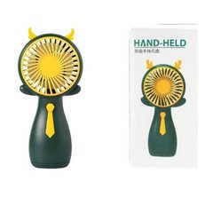 Вентилятор ручной портативный Hand Held Зеленый с желтым 19675 фото