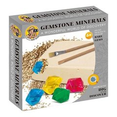 Набір дитячий для розкопок Кристали з набором інструментів H-22021 Gemstone Minerals 17634 фото
