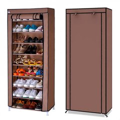 Складна шафа для взуття Shoe Cabinet Shoe rack, 9 полиць Коричневий 2471 фото