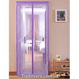 Москітна сітка на магнітах антімоскітна штора на двері Magic Mesh Фіолетова 552 фото