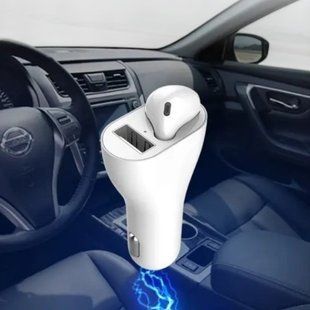 Автомобильный трансмиттер FM-модулятор V9 BT + earphone bluetooth гарнитура 5737 фото