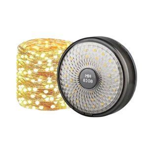 Лампа для кемпінгу водонепроникна з LED-стрічкою 10м акумуляторний Теплий білий 21127 фото