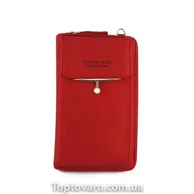 Женский клатч - кошелек Baellerry Forever Young с бусинкой Красный 11884 фото