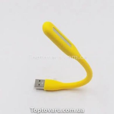 Портативный гибкий LED USB светильник Желтый 13007 фото