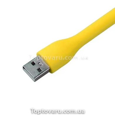 Портативный гибкий LED USB светильник Желтый 13007 фото